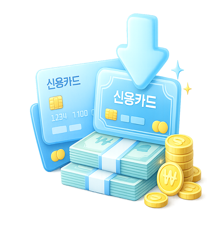 신용카드현금화 상담과 입금 절차 안내 이미지